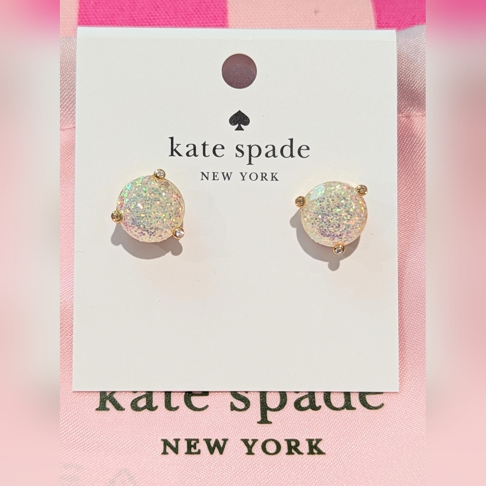 NWT KATE SPADE Opal Glitter Stud Earrings